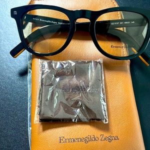 BRAND NEW ERMENEGILDO ZEGNA EYEGLASSES MENS WITH ORIGINAL COVER, PAPERS